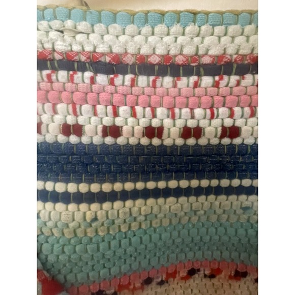 "Handmade" Other - VINTAGE HANDMADE BRAIDED RUG HANDBAG PURSE‎ BAG